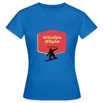 Style d’hiver - T-shirt Femme - bleu royal - Devant - AI Model Female 172 dark (172cm)