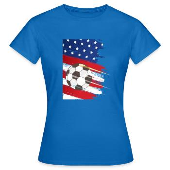 Amerikanische Fußballmannschaft, Fußball - Frauen T-Shirt - Royalblau - Vorne - AI Model Female 172 dark (172cm)