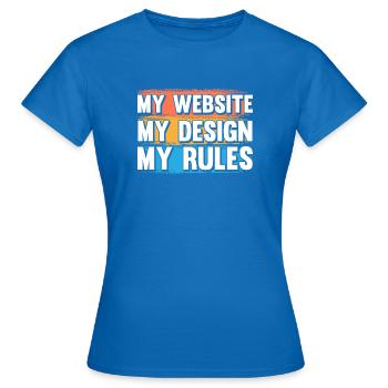Développeur Web Développeur Web Développeur Web - T-shirt Femme - bleu royal - Devant - AI Model Female 172 dark (172cm)