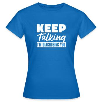 Krankenschwester Komisch - Frauen T-Shirt - Royalblau - Vorne - AI Model Female 172 dark (172cm)