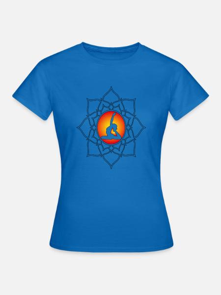 Yoga Figuren, dein Traumsport auf T-Shirt zeigen - Frauen T-Shirt - Royalblau