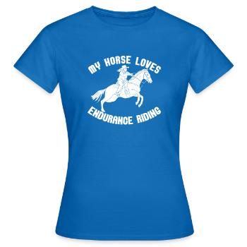 Horse Equestrian Sports Love Endurance Riding - Women's T-Shirt - royal blue - Front - AI Model Female 172 dark (172cm)