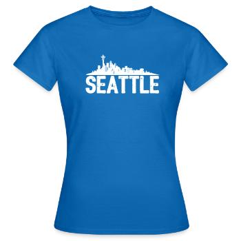 Seattle Skyline - Frauen T-Shirt - Royalblau - Vorne - AI Model Female 172 dark (172cm)