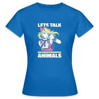 Furry Fandom Fursuits Funny - Women's T-Shirt - royal blue - Front - AI Model Female 172 dark (172cm)