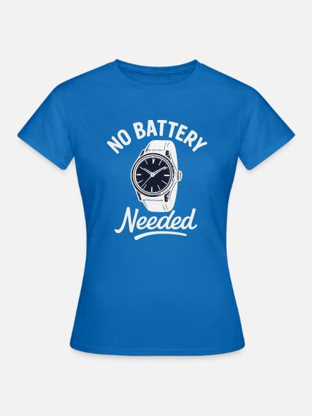 Armbanduhr ohne Batterie mit Automatik - Frauen T-Shirt - Royalblau