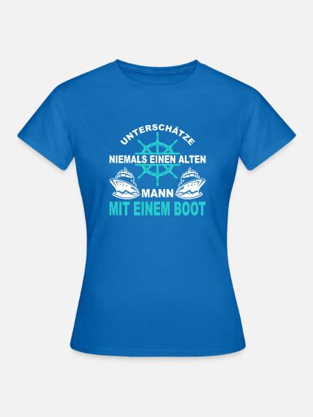 Segeln Segelboot Geschenk Motorboot Segler Opa - Frauen T-Shirt - Royalblau