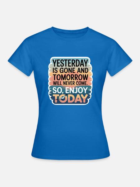WEG UND MORGEN - Frauen T-Shirt - Royalblau