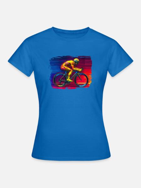 Fahrrad Outfit für Radfahrer Radsport Rennrad - Frauen T-Shirt - Royalblau