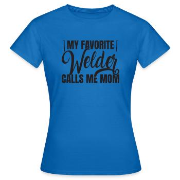 Welder outfit for welders - Women's T-Shirt - royal blue - Front - AI Model Female 172 dark (172cm)