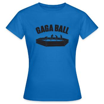 Gaga Ball Dodgeball Joueur de Gagaball Gaga Ball - T-shirt Femme - bleu royal - Devant - AI Model Female 172 dark (172cm)