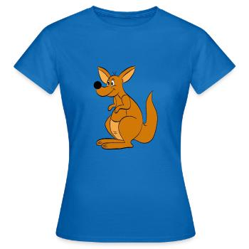 Kangourou Kangourou - T-shirt Femme - bleu royal - Devant - AI Model Female 172 dark (172cm)