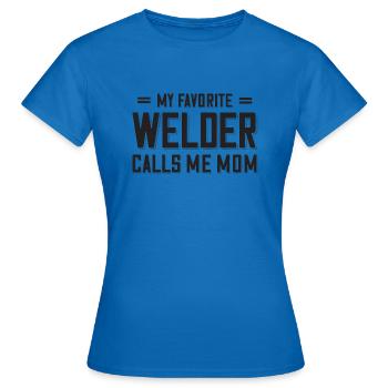 Welder outfit for welders - Women's T-Shirt - royal blue - Front - AI Model Female 172 dark (172cm)