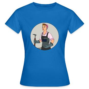 Welder outfit for welders - Women's T-Shirt - royal blue - Front - AI Model Female 172 dark (172cm)