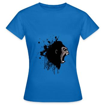 Gorilla roars gift - Women's T-Shirt - royal blue - Front - AI Model Female 172 dark (172cm)