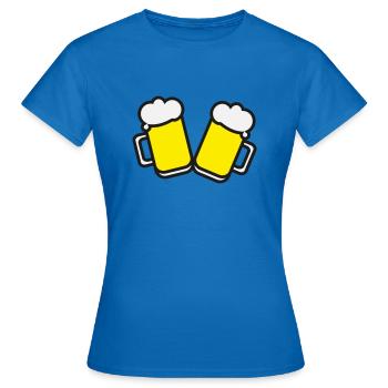 Verres à bière - T-shirt Femme - bleu royal - Devant - AI Model Female 172 dark (172cm)
