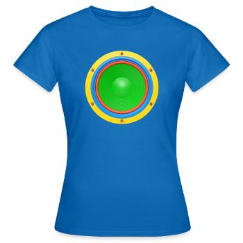 Bunter Lautsprecher 3D - Frauen T-Shirt - Royalblau - Vorne - AI Model Female 172 dark (172cm)