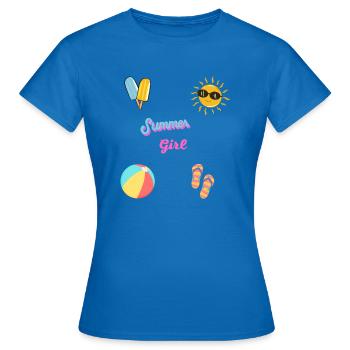 Summer Girl - Frauen T-Shirt - Royalblau - Vorne - AI Model Female 172 dark (172cm)