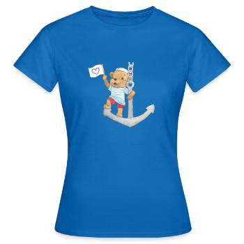 Ahoi, Teddy ! - T-shirt Femme - bleu royal - Devant - AI Model Female 172 dark (172cm)