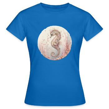 Seepferdchen - Frauen T-Shirt - Royalblau - Vorne - AI Model Female 172 dark (172cm)