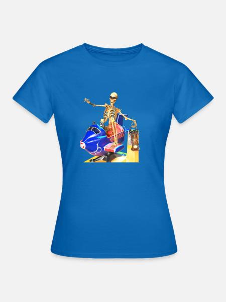 Der Sensenmann am Jahrmarkt - Frauen T-Shirt - Royalblau