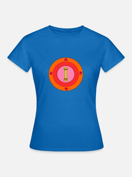 Emblem mit Säule - Frauen T-Shirt - Royalblau