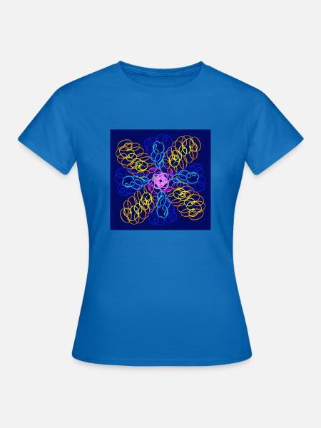 Doodle Blume - Frauen T-Shirt - Royalblau