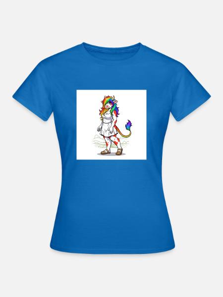 Regenbogenkuh mit Charme - Frauen T-Shirt - Royalblau
