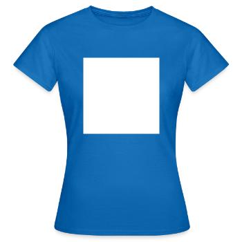 Weißes Quadrat - Frauen T-Shirt - Royalblau - Vorne - AI Model Female 172 dark (172cm)