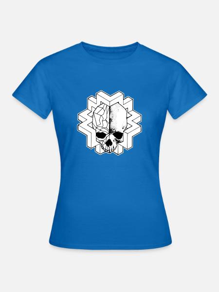 GEO SKULL 1 - Frauen T-Shirt - Royalblau