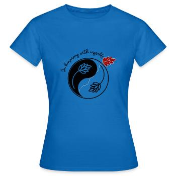 Modern & stylish "In Harmony with myself" - Women's T-Shirt - royal blue - Front - AI Model Female 172 dark (172cm)