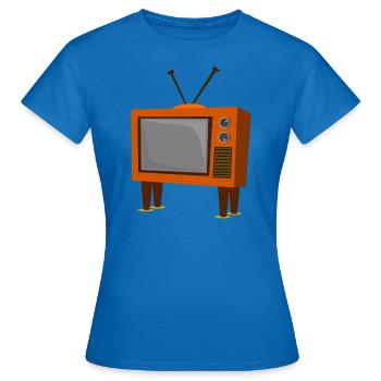 Vintage-Fernseher - Frauen T-Shirt - Royalblau - Vorne - AI Model Female 172 dark (172cm)