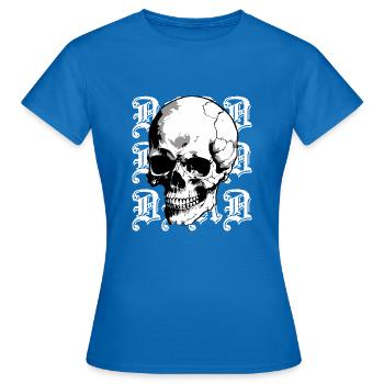 Crâne, Mort, Ossements, Gens, Ténèbres - T-shirt Femme - bleu royal - Devant - AI Model Female 172 dark (172cm)