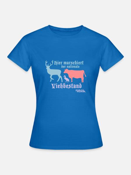 Motiv nationaler Viehbestand - Frauen T-Shirt - Royalblau