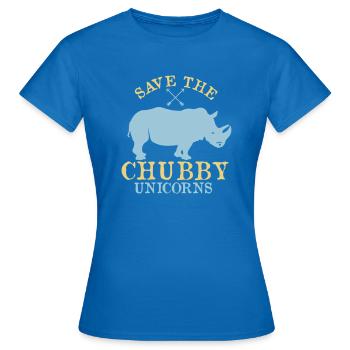 Save the Chubby Unicorns - Women's T-Shirt - royal blue - Front - AI Model Female 172 dark (172cm)