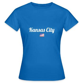 KANSAS CITY - T-shirt Femme - bleu royal - Devant - AI Model Female 172 dark (172cm)