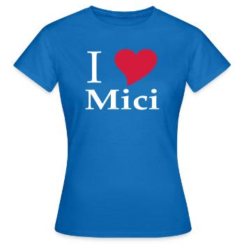 I love Mici - Das Nationalgericht in Rumänien - Frauen T-Shirt - Royalblau - Vorne - AI Model Female 172 dark (172cm)