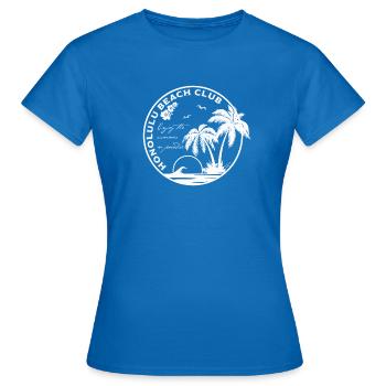 Honolulu Beach Club blanc - T-shirt Femme - bleu royal - Devant - AI Model Female 172 dark (172cm)