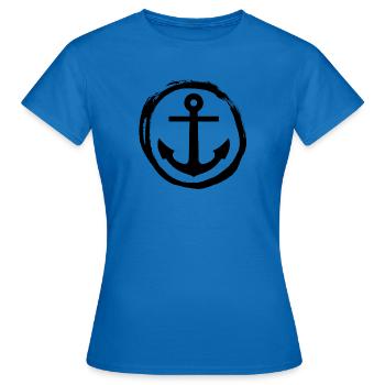 Ancre - Ancre - Mer - T-shirt Femme - bleu royal - Devant - AI Model Female 172 dark (172cm)