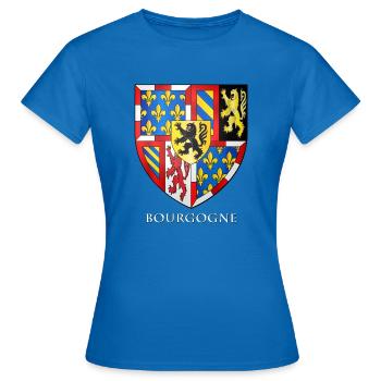 BURGUND Philipp der Gute - Frauen T-Shirt - Royalblau - Vorne - AI Model Female 172 dark (172cm)