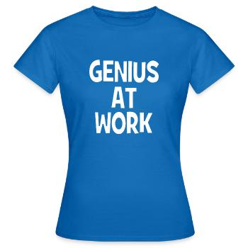 Genius at Work - genius at work - Women's T-Shirt - royal blue - Front - AI Model Female 172 dark (172cm)