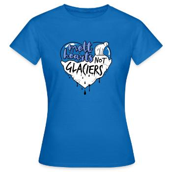 faire fondre les cœurs pas les glaciers - T-shirt Femme - bleu royal - Devant - AI Model Female 172 dark (172cm)