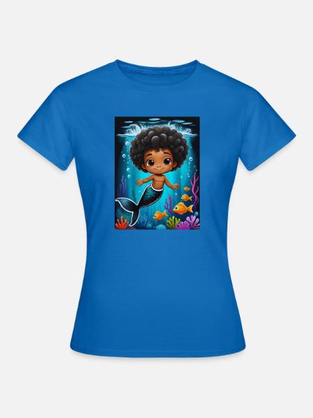 Zauberhafte Meerjungfrau Illustration - Frauen T-Shirt - Royalblau