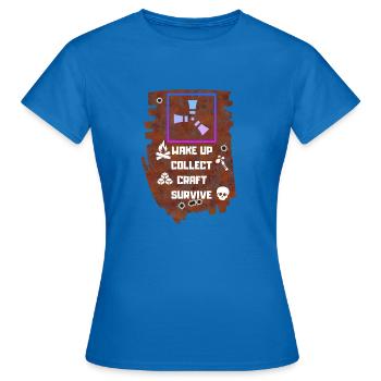 THE WAY OF RUST SURVIVOR - Women's T-Shirt - royal blue - Front - AI Model Female 172 dark (172cm)