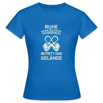 Lumberjack Shirt · Majesty · Gift - Women's T-Shirt - royal blue - Front - AI Model Female 172 dark (172cm)