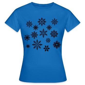 Flocons - T-shirt Femme - bleu royal - Devant - AI Model Female 172 dark (172cm)