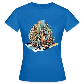 Chess composition n°6 - Women's T-Shirt - royal blue - Front - AI Model Female 172 dark (172cm)