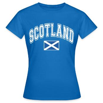 Écosse Drapeau de l’Écosse - T-shirt Femme - bleu royal - Devant - AI Model Female 172 dark (172cm)
