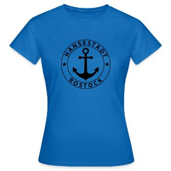 Rostock Design 2 - T-shirt Femme - bleu royal - Devant - AI Model Female 172 dark (172cm)