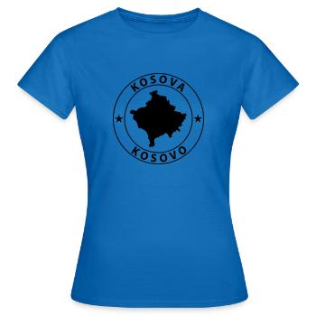 Kosovo - Frauen T-Shirt - Royalblau - Vorne - AI Model Female 172 dark (172cm)