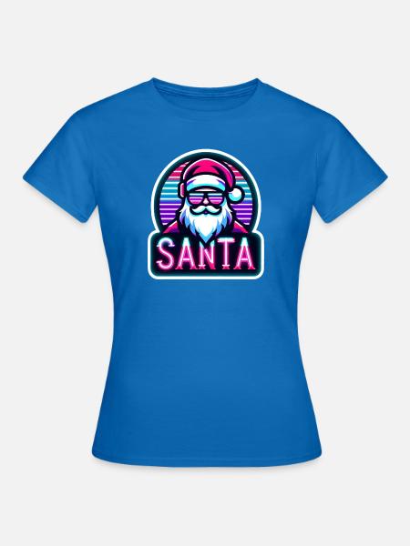 Santa Claus neon - Frauen T-Shirt - Royalblau